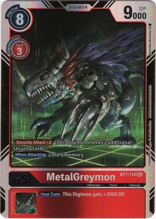 <transcy>Digimon-Karte Ver 1.0 MetalGreymon BT1-114 SEC</transcy>