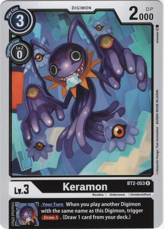 <transcy>بطاقة Digimon الإصدار 1.0 Keramon BT2-053 R</transcy>