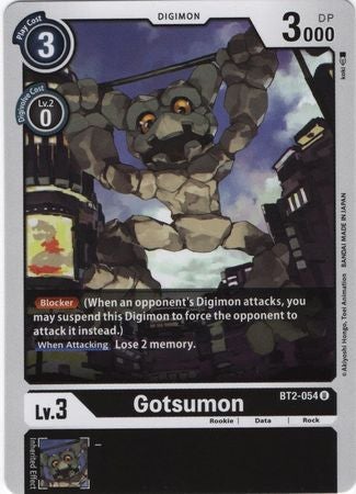 <transcy>بطاقة Digimon الإصدار 1.0 Gotsumon BT2-054 U</transcy>