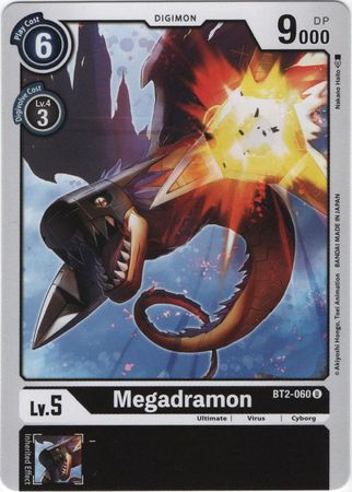 <transcy>بطاقة Digimon الإصدار 1.0 Megadramon BT2-060 U</transcy>