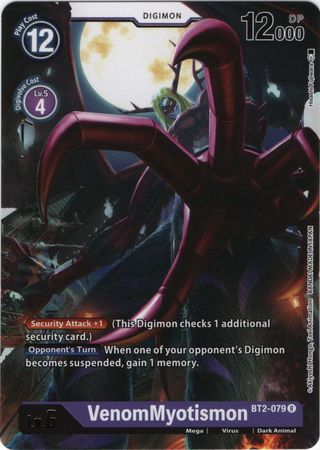 <transcy>بطاقة Digimon الإصدار 1.0 VenomMyotismon BT2-079 R</transcy>