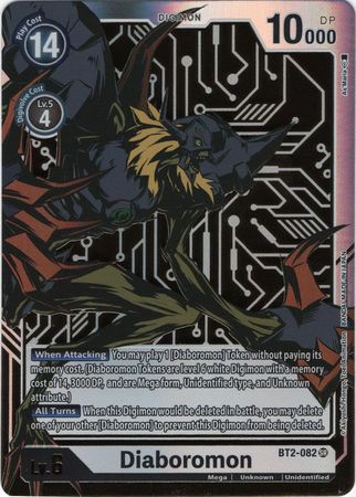 Digimon Card Ver 1.0 Diaboromon BT2-082 SR 另类艺术