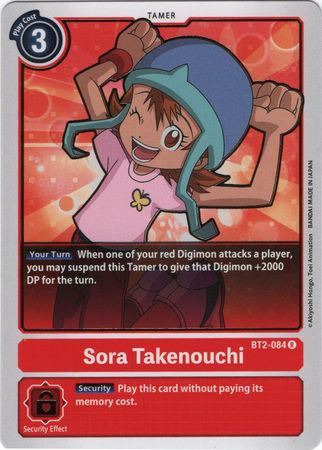 Digimon Card Ver 1.0 Sora Takenouchi BT2-084 R