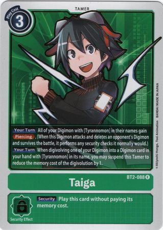 Digimon Card Ver 1.0 Taiga BT2-088 R