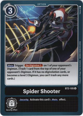 Digimon Card Ver 1.0 Spider Shooter BT2-105 U