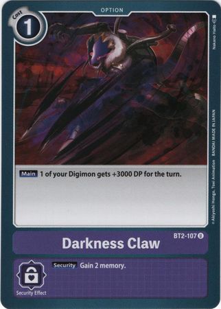 Digimon Card Ver 1.0 Darkness Claw BT2-107 U