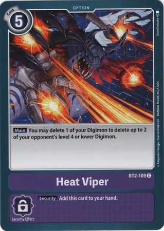 Digimon Card Ver 1.0 Heat Viper BT2-109 C