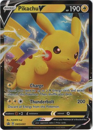 <transcy>Pokemon-kort SWSH Black Star-kampagner SWSH061 Pikachu V</transcy>