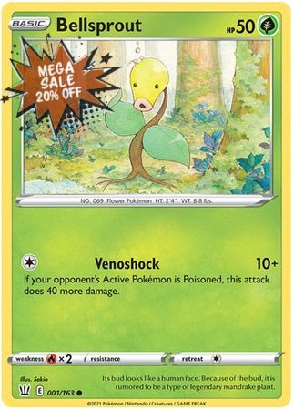 Pokemon Card Battle Styles 001/163 1/163 Bellsprout Common