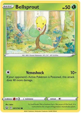 Pokemon Card Battle Styles 001/163 1/163 Bellsprout Common