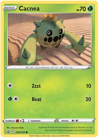 Pokemon Card Battle Styles 004/163 4/163 Cacnea Common