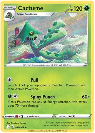 Pokemon Card Battle Styles 005/163 5/163 Cacturne Uncommon