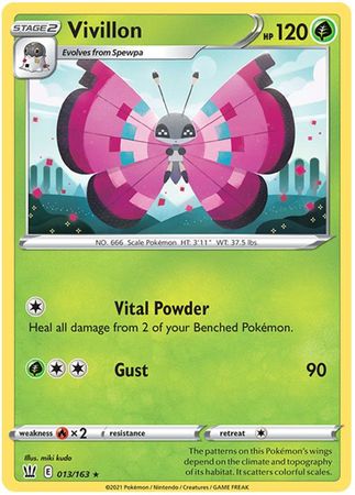 Pokemon Card Battle Styles 013/163 13/163 Vivillon Rare