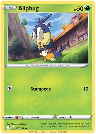 Pokemon Card Battle Styles 017/163 17/163 Blipbug Common