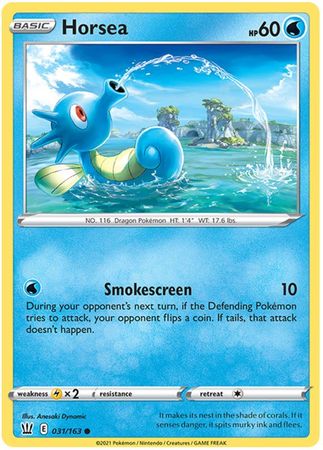 Pokemon Card Battle Styles 031/163 31/163 Horsea Common