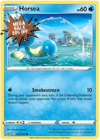 Pokemon Card Battle Styles 031/163 31/163 Horsea Common