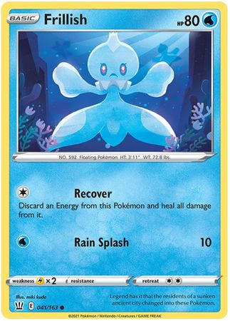 Pokemon Card Battle Styles 041/163 41/163 Frillish Common