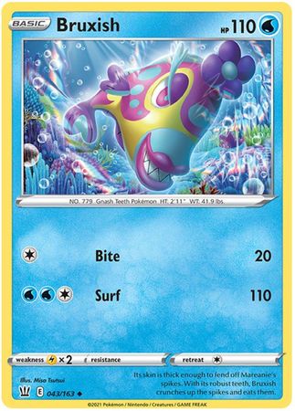 Pokemon Card Battle Styles 043/163 43/163 Bruxish Uncommon