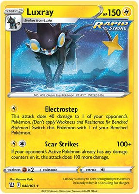 <transcy>Pokemon Card Battle Styles 048/163 48/163 Luxray Holo Selten</transcy>