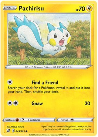 Pokemon Card Battle Styles 049/163 49/163 Pachirisu Common