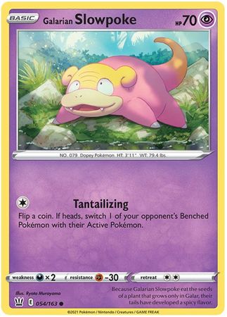 Pokemon Card Battle Styles 054/163 54/163 Galarian Slowpoke Common