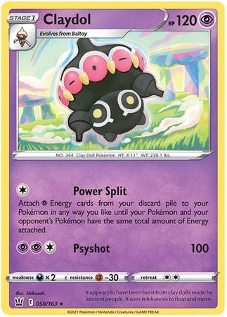 Pokemon Card Battle Styles 058/163 58/163 Claydol Rare