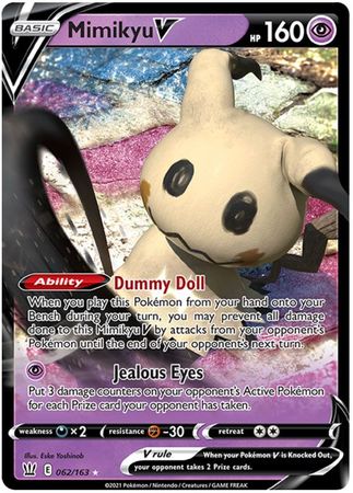 Pokemon Card Battle Styles 062/163 62/163 Mimikyu V Ultra Rare