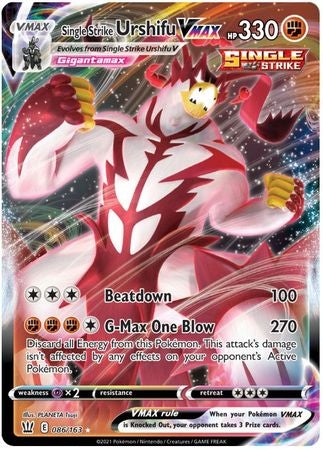 Pokemon Card Battle Styles 086/163 86/163 Single Strike Urshifu VMAX Ultra Rare