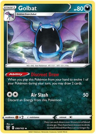 Pokemon Card Battle Styles 090/163 90/163 Golbat Uncommon