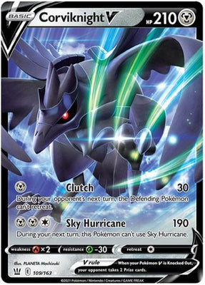 <transcy>Pokemon Card Battle Styles 109/163 109/163 Corviknight V Ultra Sjælden</transcy>
