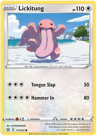 <transcy>Pokemon Card Battle Styles 113/163 113/163 Lickitung Common</transcy>