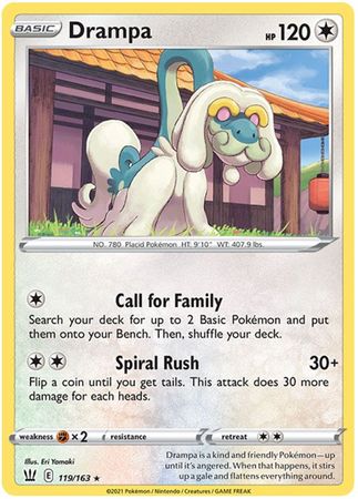 Pokemon Card Battle Styles 119/163 119/163 Drampa Rare