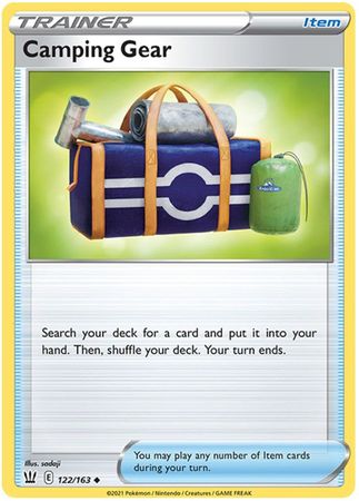 Pokemon Card Battle Styles 122/163 122/163 Camping Gear Item Uncommon