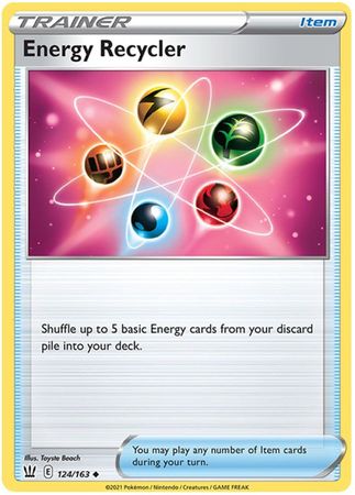 Pokemon Card Battle Styles 124/163 124/163 Energy Recycler Item Uncommon