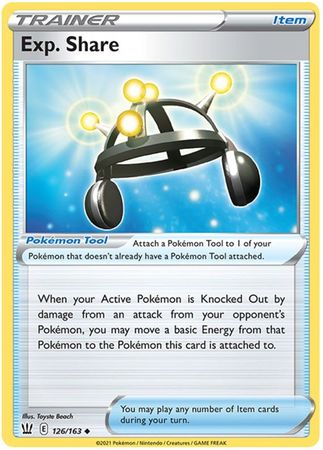 Pokemon Card Battle Styles 126/163 126/163 Exp. Share Item Uncommon