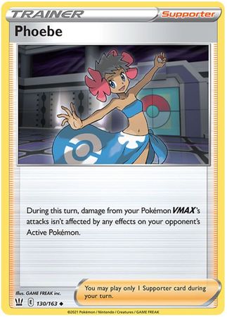 Pokemon Card Battle Styles 130/163 130/163 Phoebe Supporter Uncommon