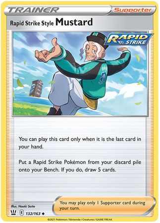 Pokemon Card Battle Styles 132/163 132/163 Rapid Strike Style Mustard Supporter Uncommon