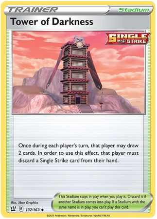 Pokemon Card Battle Styles 137/163 137/163 Tower of Darkness Stadium Uncommon