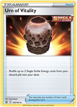 Pokemon Card Battle Styles 139/163 139/163 Urn of Vitality Item Uncommon