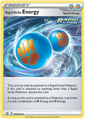 Pokemon Card Battle Styles 140/163 140/163 Rapid Strike Energy Uncommon