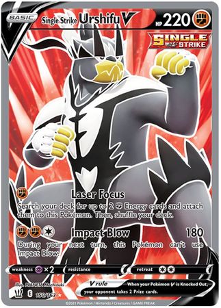 <transcy>أنماط معركة بطاقات البوكيمون 150/163 150/163 Single Strike Urshifu V Full Art</transcy>