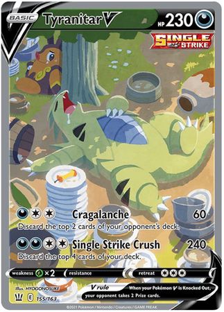 Pokemon Card Battle Styles 155/163 155/163 Tyranitar V Full Art