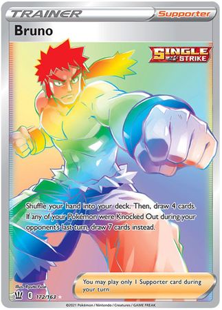 <transcy>Pokemon Card Battle Styles 172/163 172/163 Bruno-Anhänger Hyper Rare</transcy>