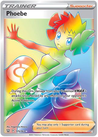 <transcy>Pokemon Card Battle Styles 175/163 175/163 Phoebe-Anhänger Hyper Rare</transcy>