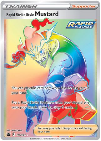 <transcy>Pokemon Card Battle Styles 176/163 176/163 Rapid Strike Style Senf Unterstützer Hyper Rare</transcy>