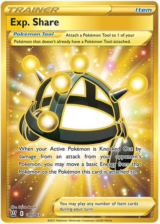 (S) Pokemon Card Battle Styles 180/163 180/163 Exp. Share Item Secret Rare