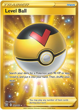 (S) Pokemon Card Battle Styles 181/163 181/163 Level Ball Item Secret Rare