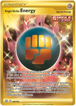 <transcy>Pokemon Card Battle Styles 183/163 183/163 Single Strike Energy Secret Selten</transcy>