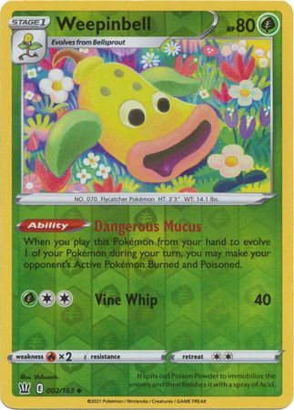 Pokemon Card Battle Styles 002/163 2/163 Weepinbell Reverse Holo Uncommon