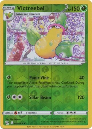 Pokemon Card Battle Styles 003/163 3/163 Victreebel Reverse Holo Rare